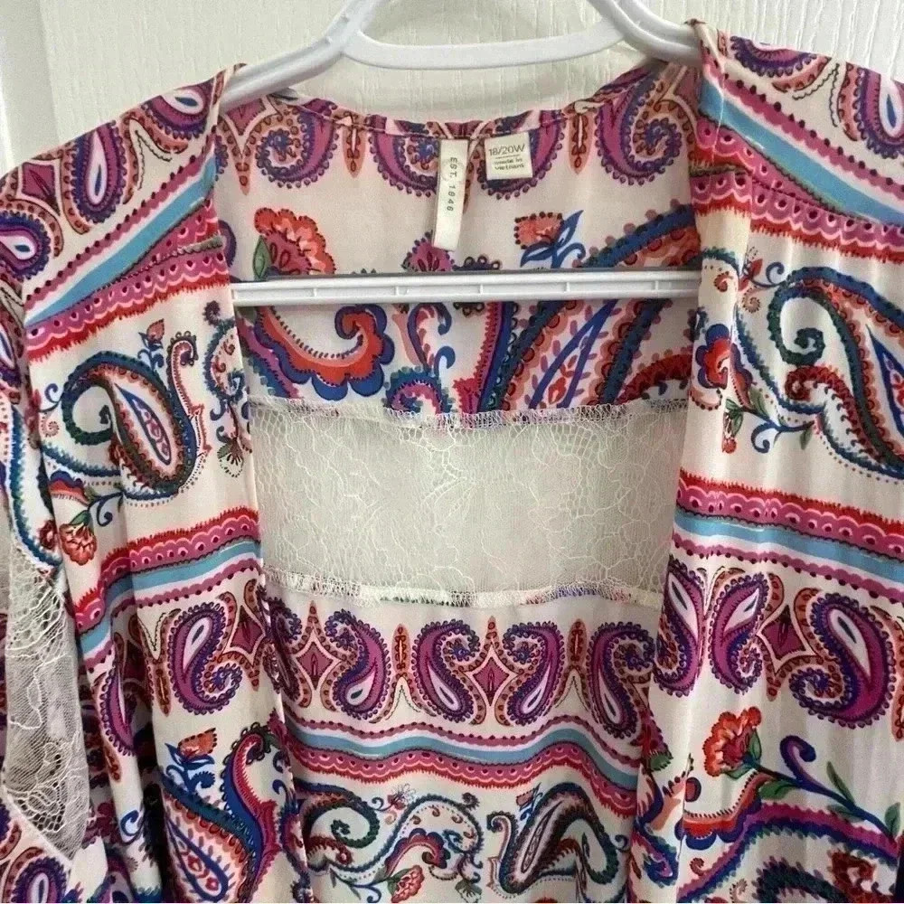 Paisley Print Lightweight Kimono - Picture 3 of 4